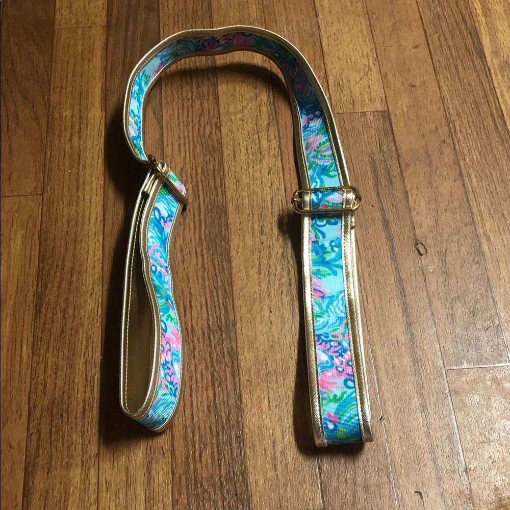 Lilly Pulitzer Floral Patterned Strap with Gold Accents